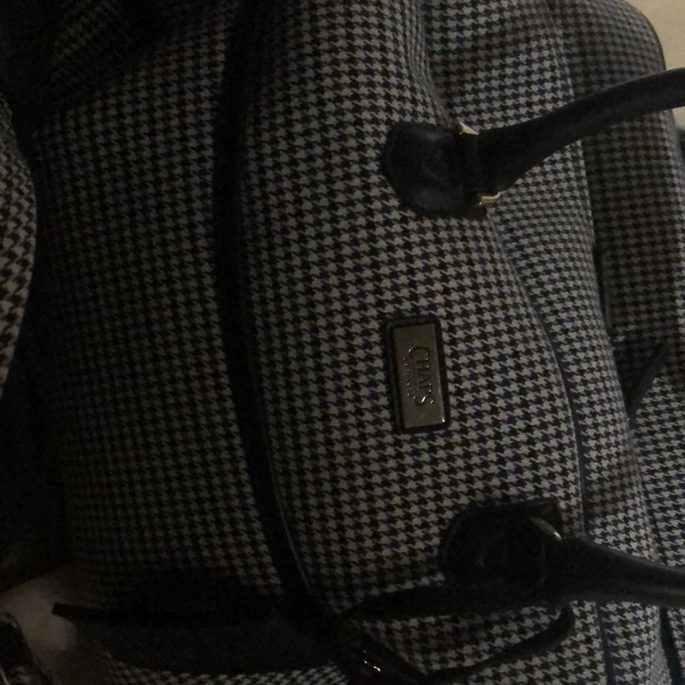 Chaps plaid blue luggage bag
